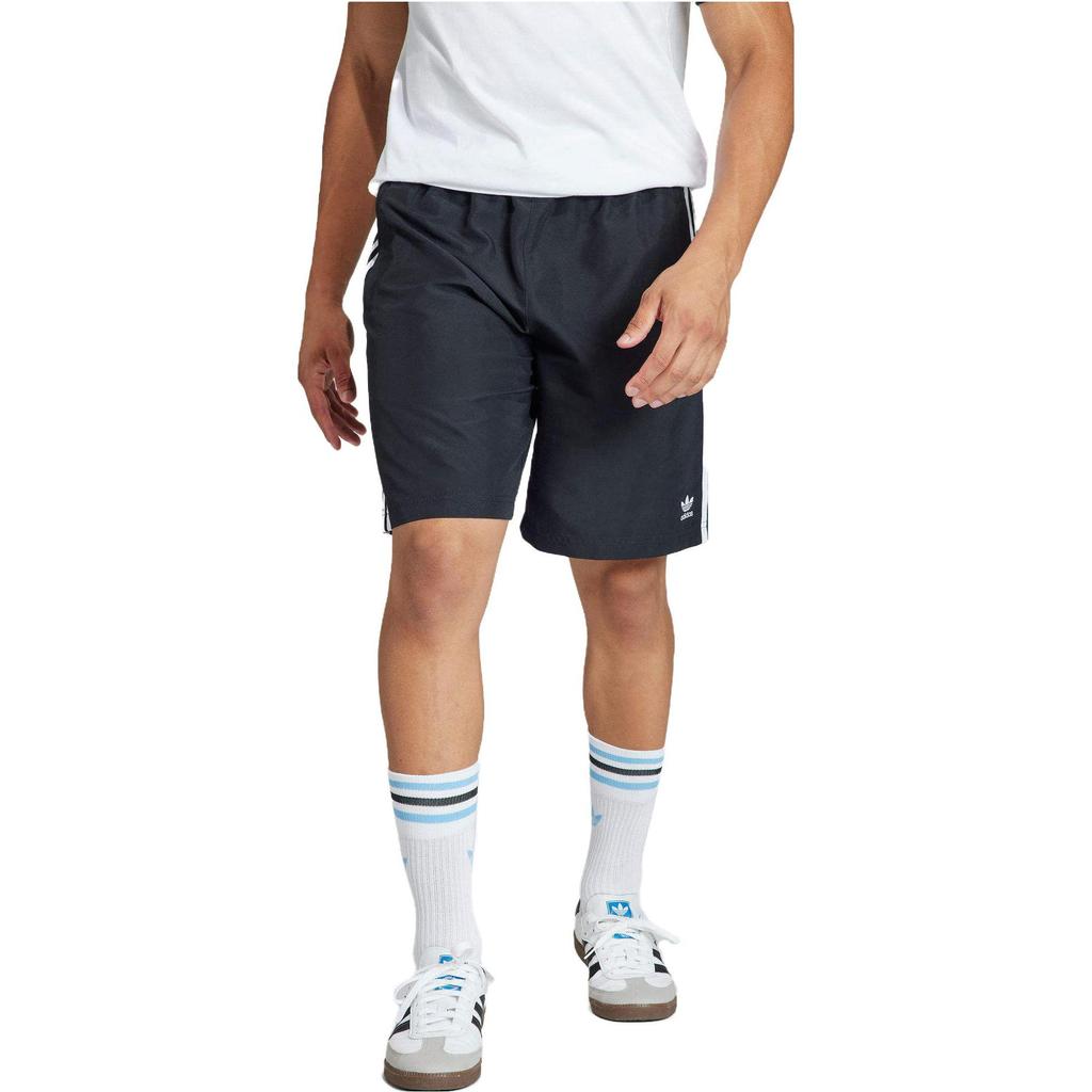 adidas Повседневные шорты Originals Trefoil Solid Striped для мужчин, черные, IW3645
