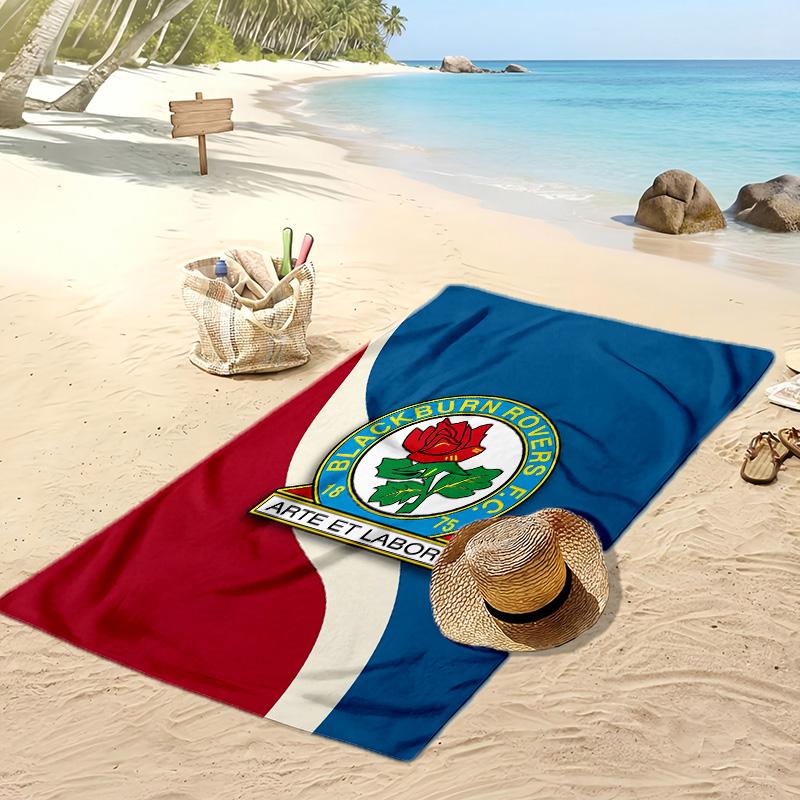 Blackburn Rovers Football Print Beach Towel, Large Soft Quick Dry Towel for Beach Camping Swimming