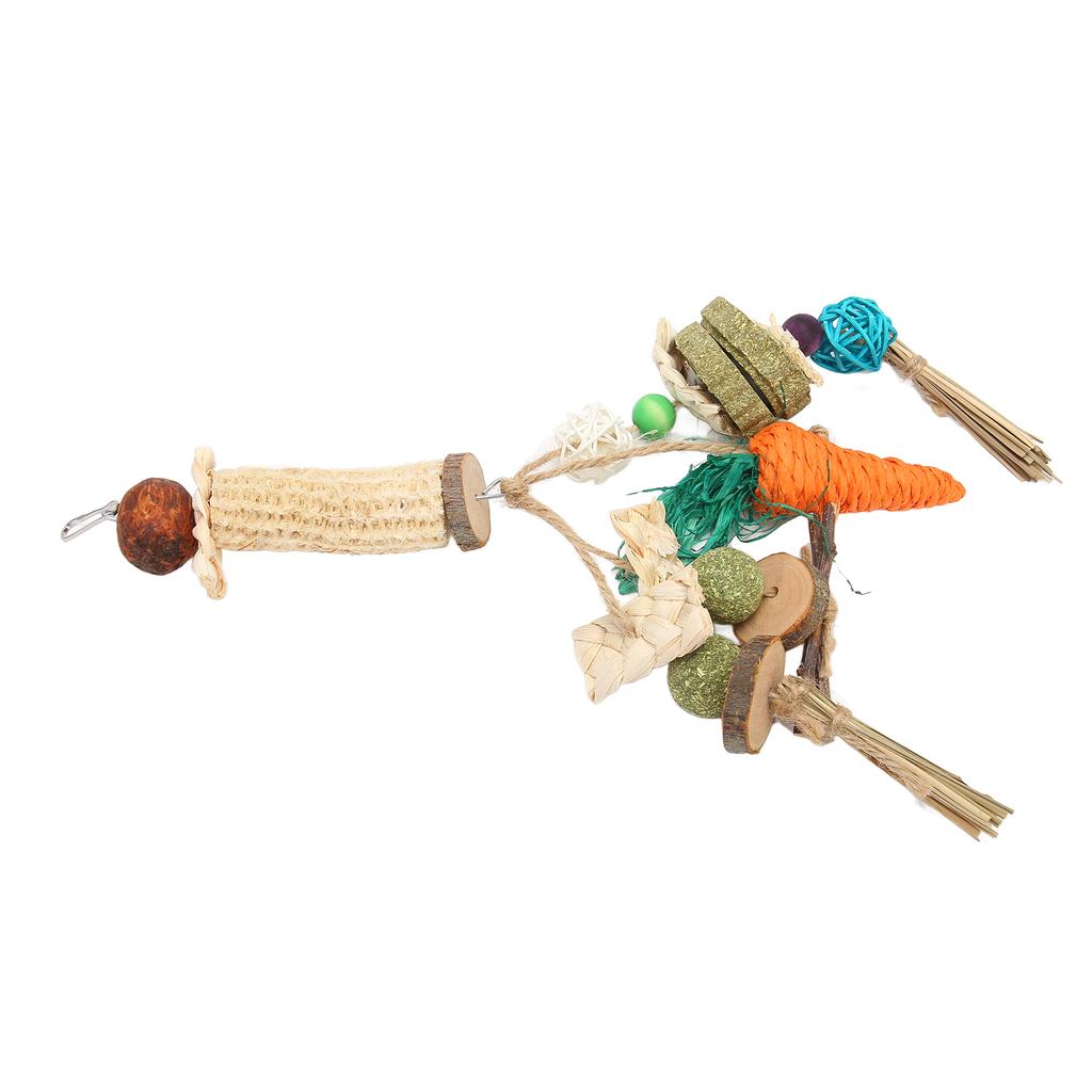 Rabbit Cage Hanging Chew Toys Rabbit Teeth Grinding Chew Toys for Guinea Pigs Chinchillas Hamsters Rats Teeth Grinding