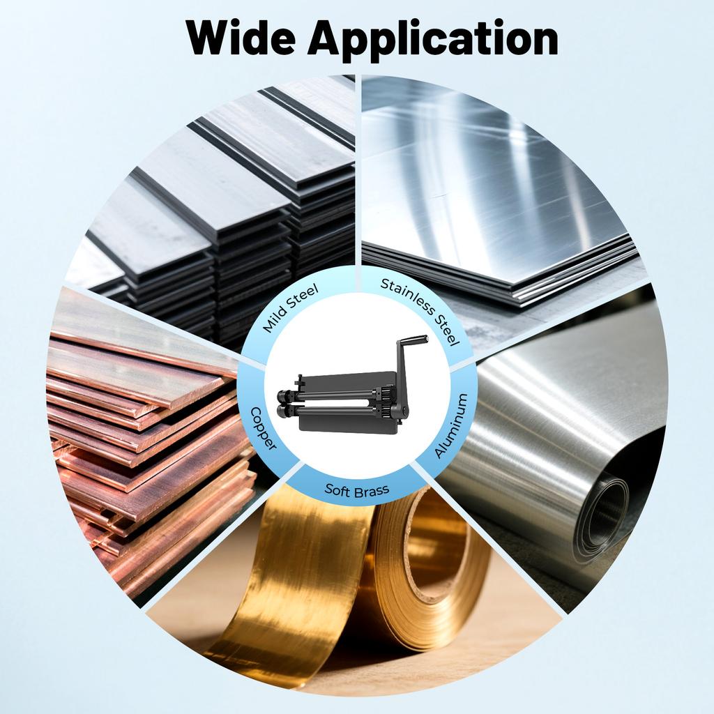 Ручной станок для формовки металла, 12-дюймовый зев, набор из 6 штампов, инструмент для формовки металла для изготовления листового металла, ремонта автомобилей