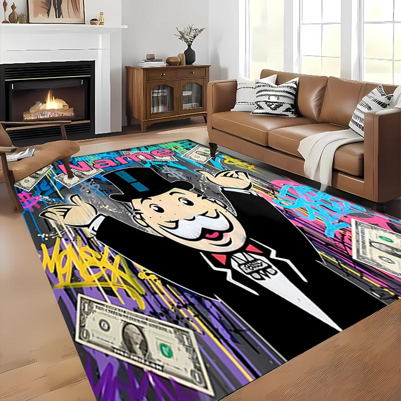 Custom personalization Mr. Monopoly Area Rug - Perfect For Kitchen, Bathroom,Laundry Room Decor Large Size Available,Gift All Seasons