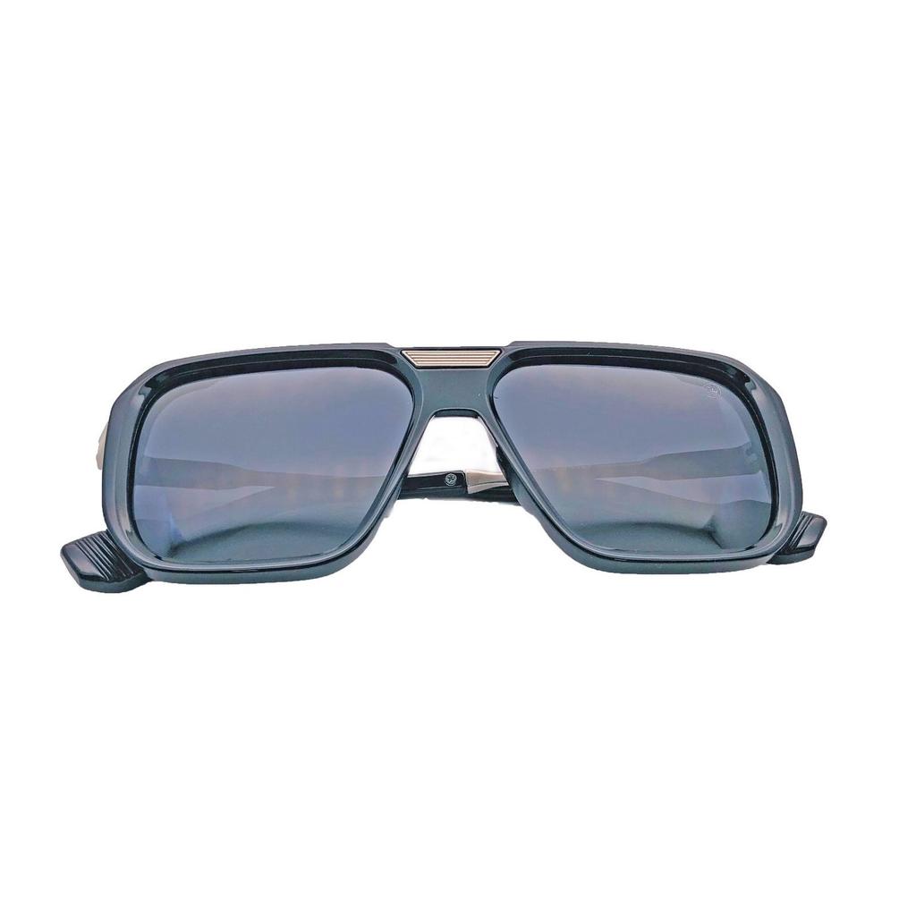 RSINC Unisex Designer Sunglasses UVProtection Vintage Square Black Grey KH-2304 B0DKJMW56J