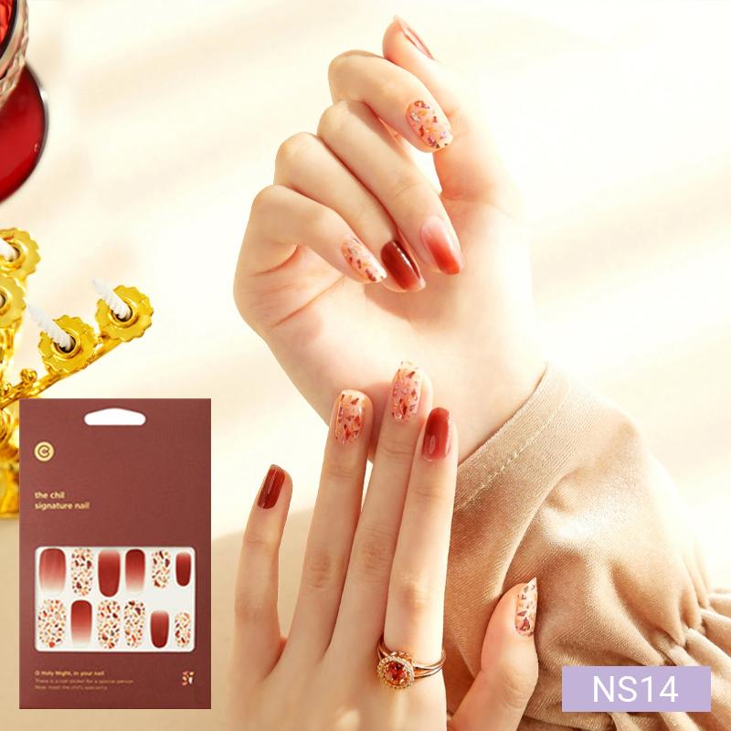 Гламурные наклейки для ногтей с ракушками и глиттером 24 шт. | Самоклеящиеся полоски, Смелый шик, Быстрый 5-минутный маникюр