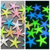 4cm Colorful Luminous Plastic Starfish for Aquarium Landscaping, 2.7g Fluorescent Marine Decor Stone