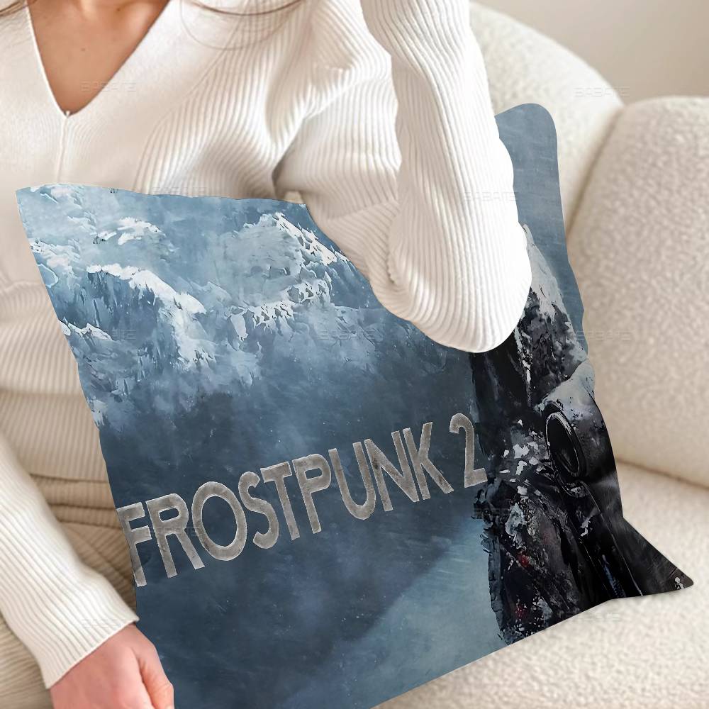 Игровой F-Frostpunk Наволочка Подушка для дивана Подушка для автомобиля Чехол для подушки Рождественский подарок 40x40 см 45x45 см