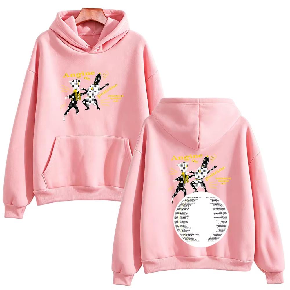 Hot Sale Angine De Poitrine CONCERTS DEMUSIQUE 2027 Hoodies Unisex Harajuku Hip Hop Punk Sweatshirt Warm Yet Not Bulky for Autumn & Winter