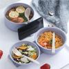 Instant Noodle Bowls Set Home Use Exquisite Adults Children Solid Color Drainage Tableware Soup Bowl Dinnerware Holder
