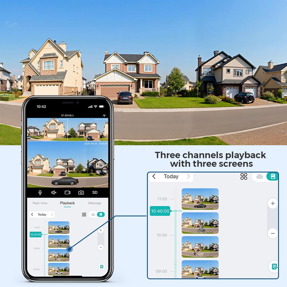 6K 12MP Wifi камера PTZ три экрана наружное автоматическое слежение ночное видение охранная система видеонаблюдения камера IP iCSee
