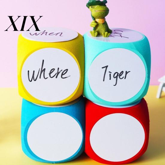 Giant Erasable Dice EVA Foam Game Cube Large Dry Erase Block Writable Playing Prop Kids Educational Toy