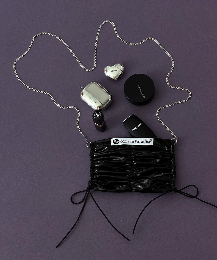 Добро пожаловать в Ccc Mimi Bag (черный) + Мини-сумка на серебряной цепочке