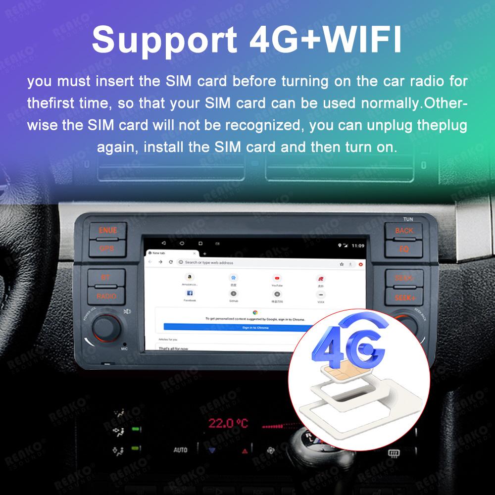 Android 12 Автомобильный радиоприемник с автоматическим Bluetooth-динамиком Navigatio для BMW 3 серии E46 1999-2005 гг. Мультимедийный плеер Carplay Android Auto 4G 8-ядерный WIFI