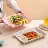 Serving Tray BPA Free Multi-Function Crack Resistant Easy To Clean Space-saving Food Display Reusable Reusable Plastic Serving Platters Kitchen Supply