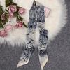 Tropic Affair Luxury Scarf Tarot Women Scarf Bag Hair Skinny Silk Scarves Design Foulard Neckerchief Headband For Ladies