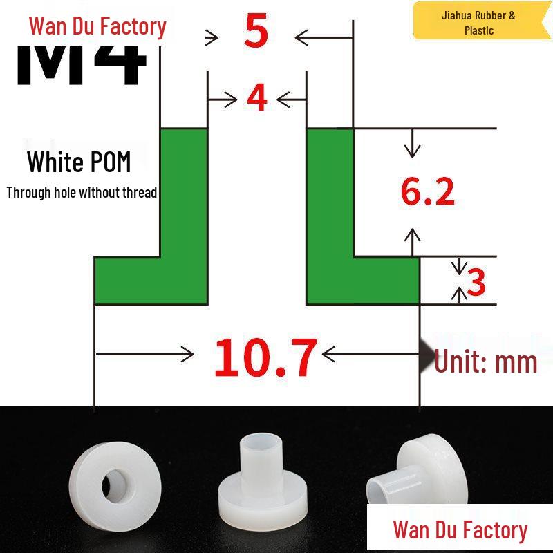 T-Shaped Nylon Insulating Bushing Spacer for M3-M35 Threads