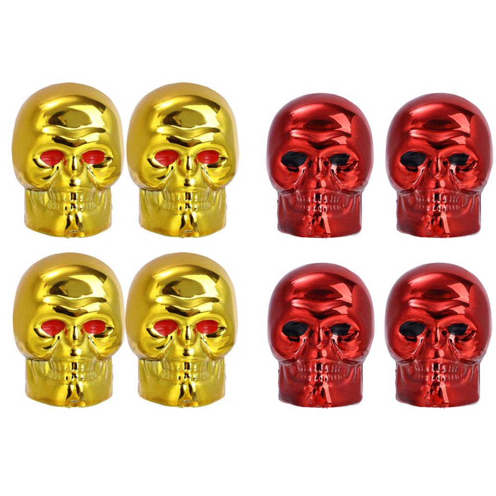 Крышка клапана автомобиля в виде черепа, колеса мотоцикла, шины, антикоррозийный медный сердечник, декоративная крышка штока клапана Шредера