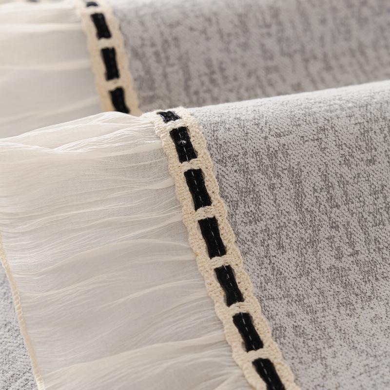 French Sofa Cushion, Universal In All Seasons, Non-Slip Seat Cushion New Cream Wind High-End Straight Row Sofa Cover