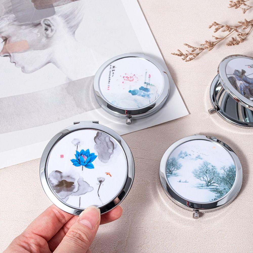 Китайский Древний Стиль Мини Зеркало Цветок Портативное Зеркало Зеркало для Красоты Компактное Зеркало Дети