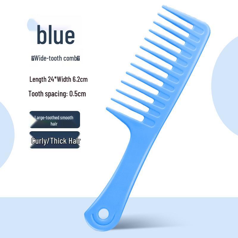 Large Wide-Tooth Curling Comb for Women: Ideal for Post-Perm, Massage, Long Hair & Fluffy Crown at Home.
