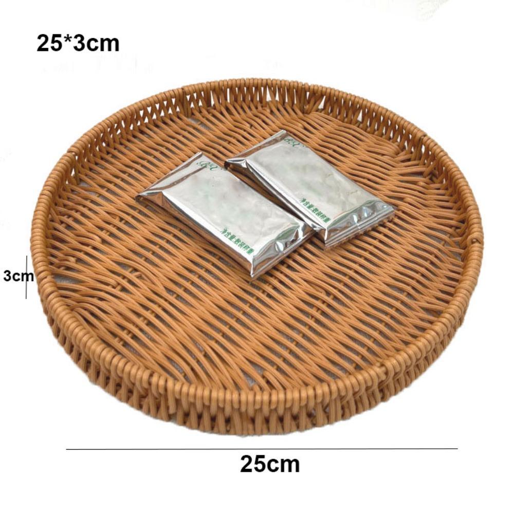 Плетеная корзина для хлеба, фруктов, овощей, жесткая, для ресторана, сервировочная, настольная витрина