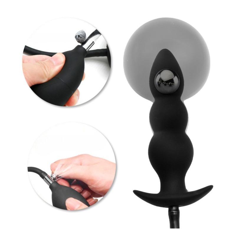 Adult Product Silicone Inflatable Huge Big Anal Plug Dildo Pump Anal Dilator Expandable No Vibrator Butt Plug Anal Balls Sex Toy