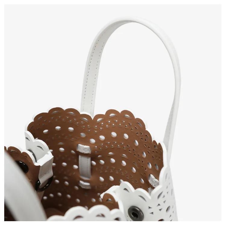 Женская сумка кроссбоди из натуральной кожи, ручной выделки, с лазерной резкой