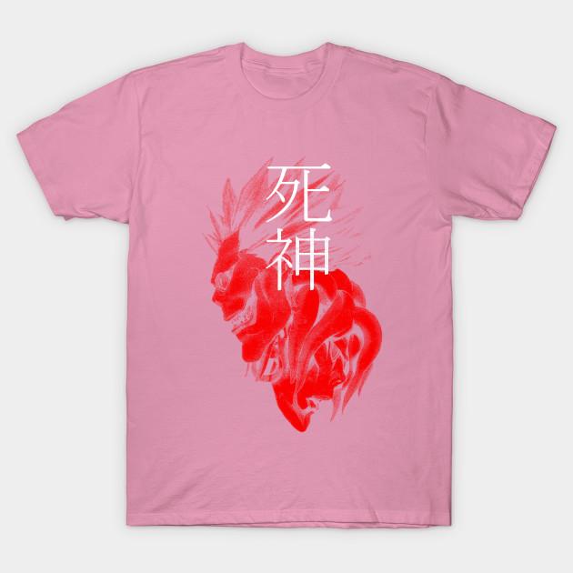 Футболка женская красная Shinigami Harajuku Print Kawaii футболка летняя женская футболка с коротким рукавом топ футболка