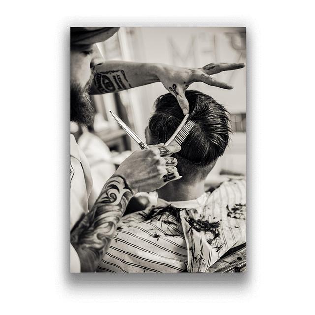 Винтажный набор холстов для парикмахерской - Трио современных эстетичных принтов для украшения салона