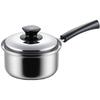 Yoshikawa (Yoshikawa) Saucepan, Silver, 16cm, Triple-Layer Steel, Induction Compatible, Made In Japan, Blanche (SJ1932)