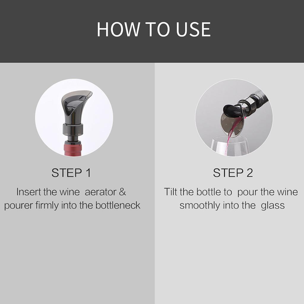 2 In 1 Red Wine Stopper Champagne Sealed Bottle Cap Stopper Leak Proof Keep Fresh Funnel Pour Wine Opener