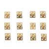 12x Миниатюрные металлические петли для шкатулок, сигарных коробок, кукольных домиков, с винтами, 8x10 мм