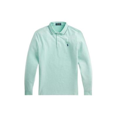 Polo Trimmed Pony Embroidered Slim Fit Polo Shirt Short Sleeve Polo Shirt Men tops Green MNPOKNI16821197-300