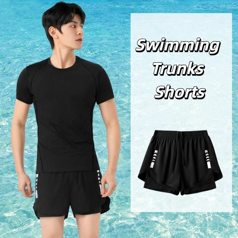 Short Pants Swimming Trunks Shorts Double Layer Men's Jogging Shorts Surfing