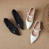 Autumn Pointed Head Shallow Mouth Single Shoes Women's Soft Sole Non-slip Inner Height Increase Small Size 33 Versatile Ladyshoes
