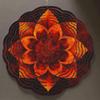 10 Inch Red and Orange Metal Wind Spinner Elegant Garden Decor with 360 Hook Intricate Flower Design for Balcony Lawn Patio All Season Outdoor