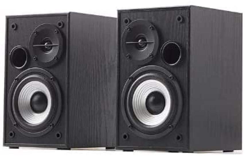 Активная полочная акустическая система Edifier R980T 2RCA 24 Вт RMS AUX-кабель Усилитель с твитером и черной системой, Входы, В комплекте, 2.0 0,5" 4" НЧ-динамик,