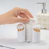 Cosmetic Holder Toothpick Dispenser Dustproof Candy Jar Portable Cotton Pad Storage Box Makeup
