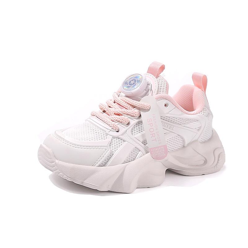 Детские кроссовки папины кроссовки дышащие сетчатые кроссовки папины кроссовки 2025 весна и осень новые детские кроссовки нескользящие кроссовки маленькие белые кроссовки
