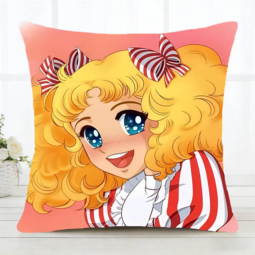 Anime CCandy Candy Pillow Case Fashion Square Pillowcase Bedroom Sofa Room Ins Decoration Leisure
