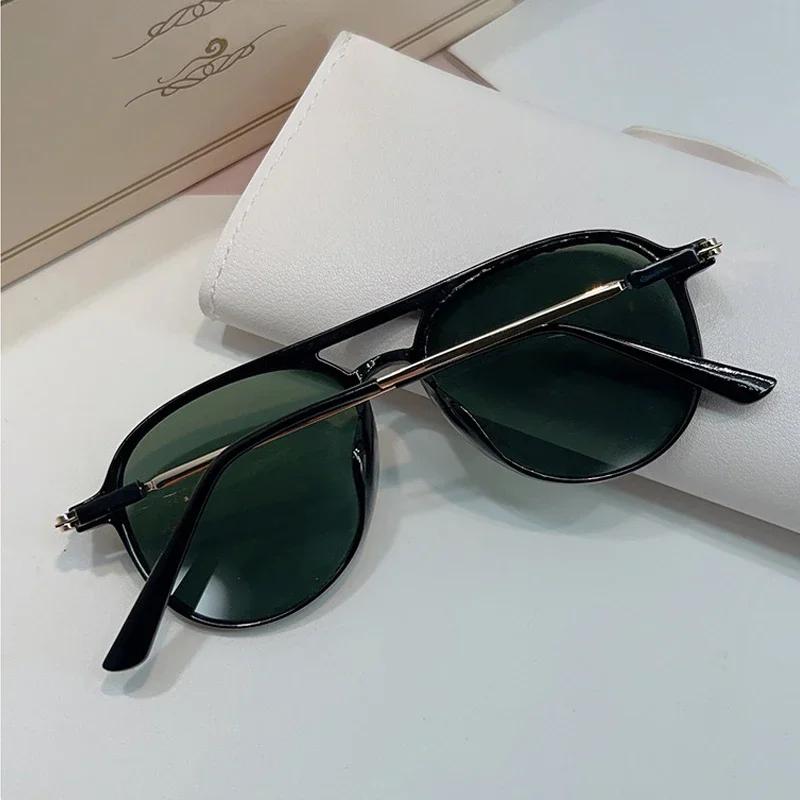 Новые солнцезащитные очки оверсайз женские мужские винтажные пилотные дизайнерского бренда солнцезащитные очки женские большая оправа зеркальные ретро женские