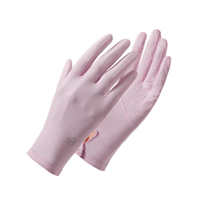 Перчатки из ледяного шелка для защиты от солнца для женщин Летние уличные Защита от УФ-лучей Дышащие Сенсорные Нескользящие Перчатки для занятий спортом на трамплине и велоспортом