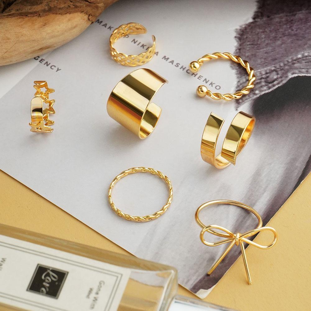 Винтажный набор колец в стиле панк, женские готические кольца в форме сердца в стиле хип-хоп Y2K, модные мужские подарочные ювелирные изделия