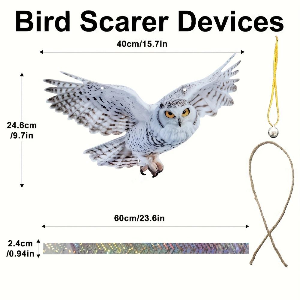 Bird Scarer Reflective Double-Sided Garden Bird Repeller Artifact Reflective Owl For Woodpecker With Sound For Garden Home Yard