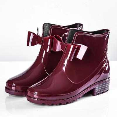 Уличные женские ботильоны до щиколотки, водонепроницаемые резиновые дождевые сапоги, модные женские нескользящие сапоги для тренировок, для дождливой погоды