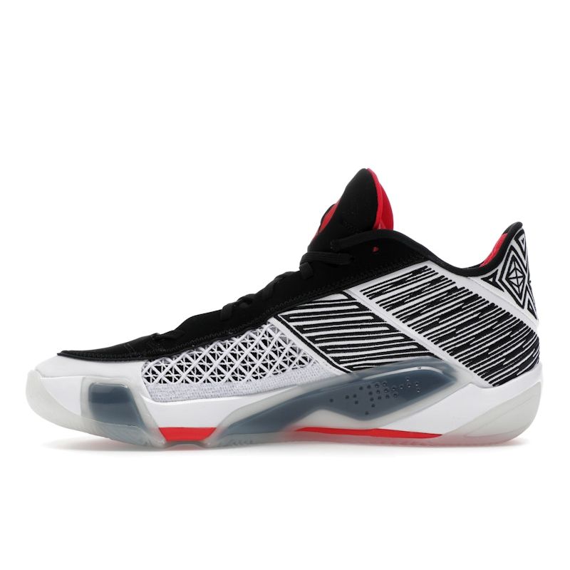 Air Jordan 38 Low Fundamental 2.0 Men Sneakers White Black Siren-Red FD2326-101