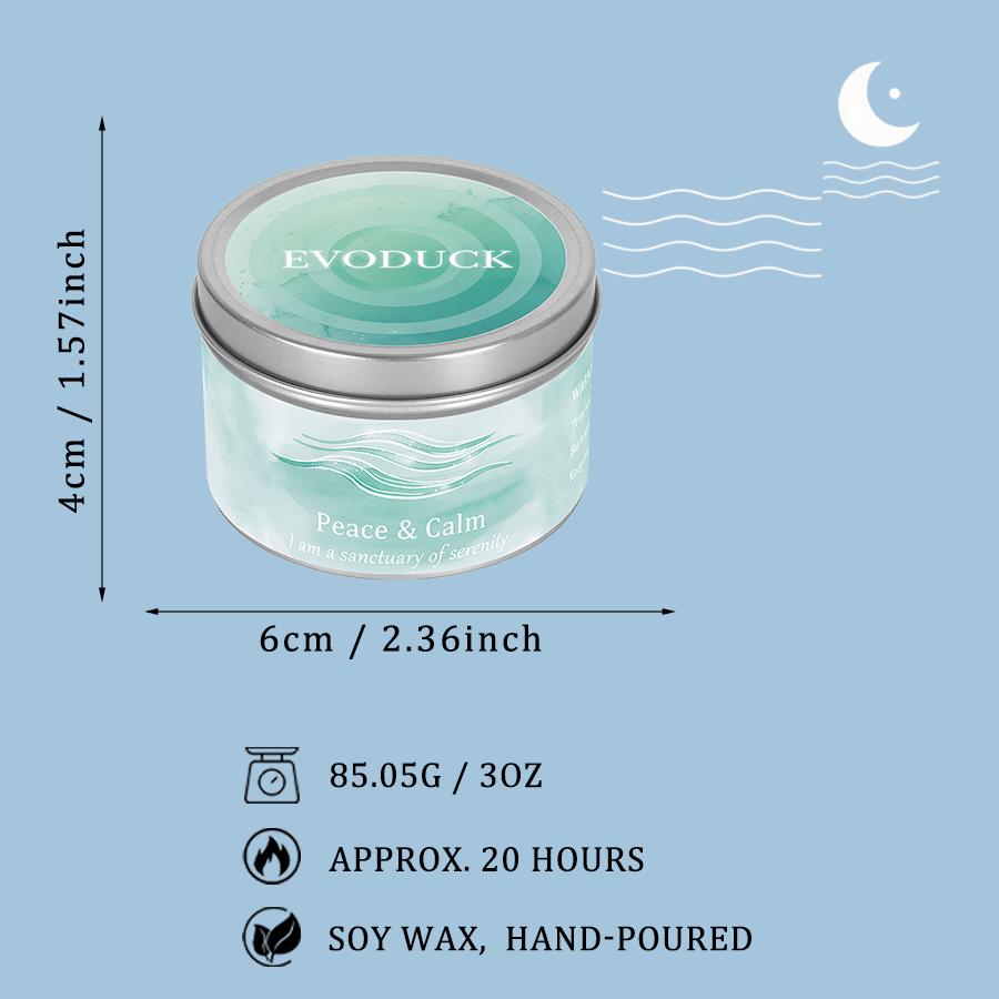 Ароматические свечи-3 унции, Аромат лаванды и ромашки с целебными кристаллами, Отлично подходят для праздничных подарков на Рождество/Хэллоуин и для домашнего декора