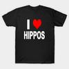 Мужская черная футболка с принтом Супер большая футболка i-love-hippos-tshirt-for-life No-Cut Переносная бумага с принтом Хлопковая футболка
