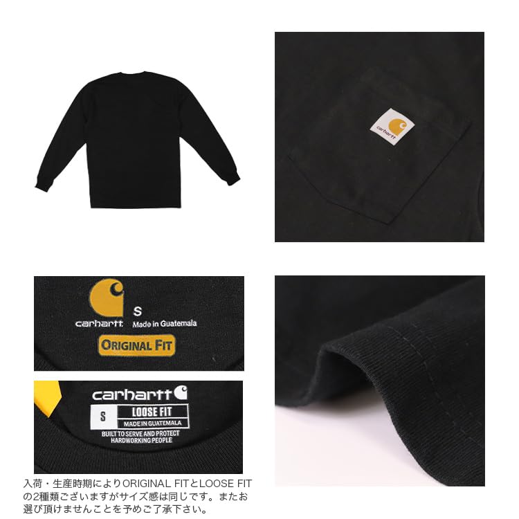Carhartt Карманная футболка с длинным рукавом Угольный Цвет Средний Размер [Б/У]
