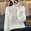 Women's Pullovers Fall/winter High-quality Soft Sweater with Half High Neck and Thick Cashmere Sweater Top Plus Size