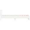 White Bed Frame with Headboard 75 x 190 cm Wood Based Material