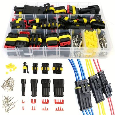 Комплект из 352 шт. водонепроницаемых автомобильных электрических разъемов клемм - прочные 1/2/3/4-контактные разъемы для ремонта и обслуживания автомобиля